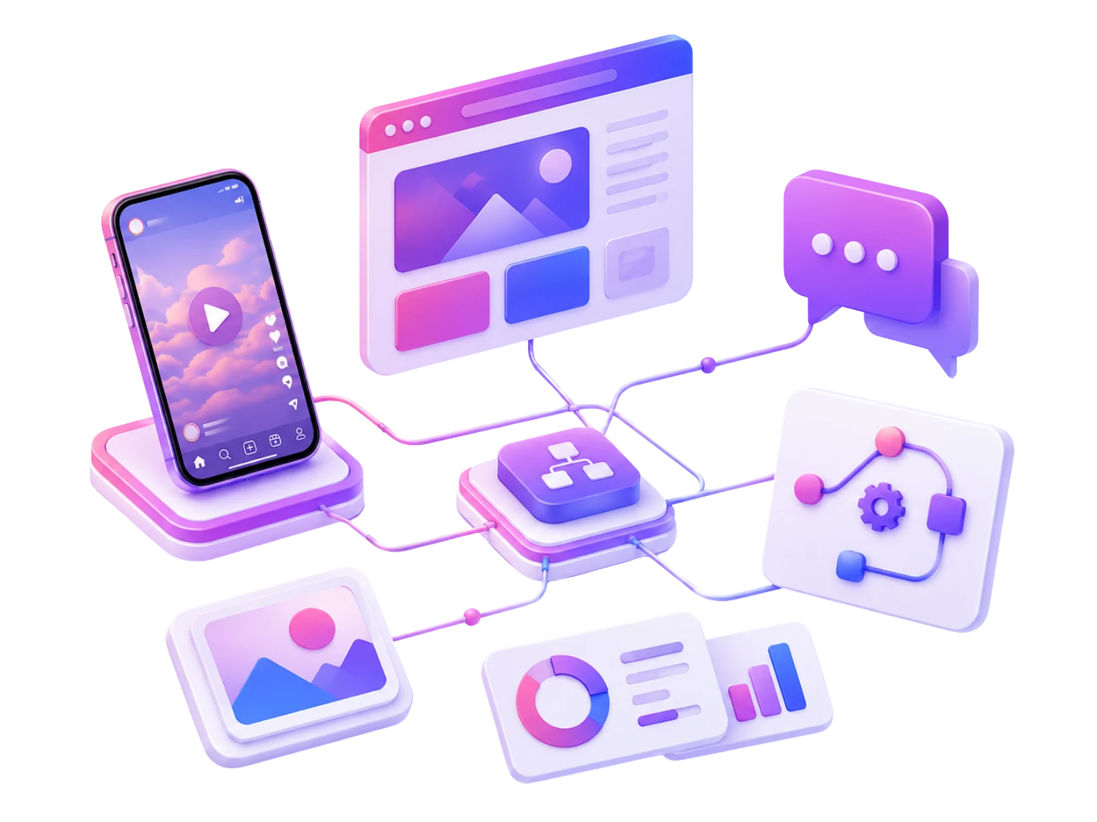 Kualiti's digital ecosystem: content, web, and systems connected to each other